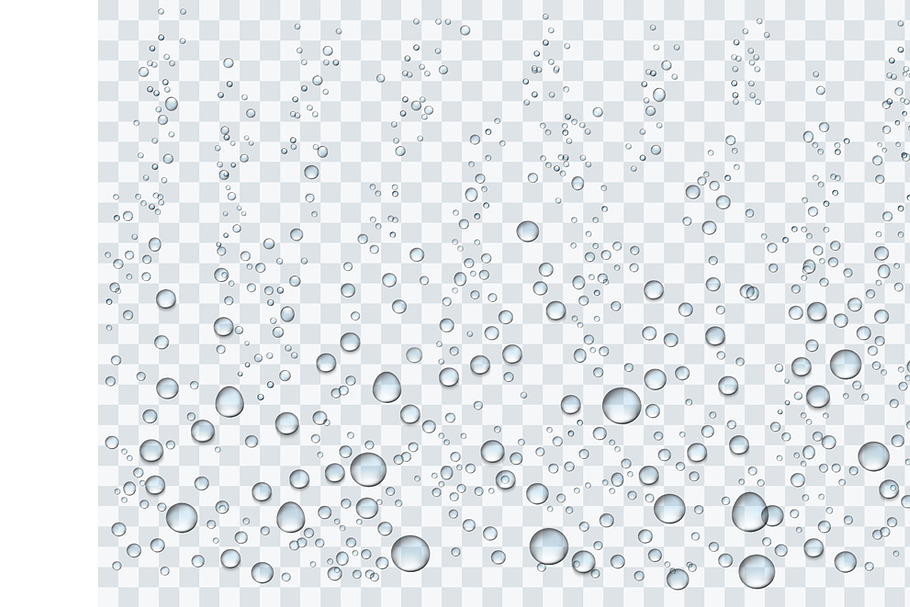 Realistic water droplets  in Illustrations - product preview 8