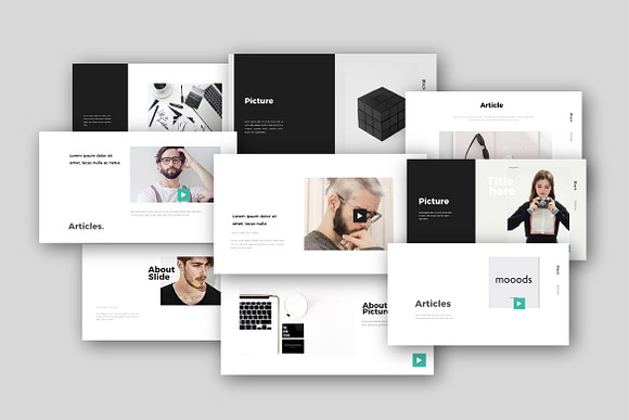 Articles. Modern Minimal Keynote in Presentation Templates - product preview 1