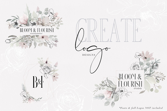 Bloom & Flourish - Floral Clipart in Illustrations - product preview 4