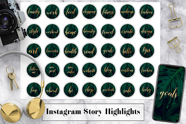 Palm Leaves Instagram Covers