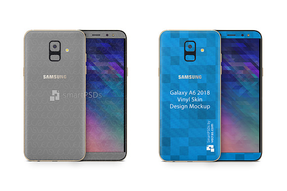 Galaxy A6 Vinyl Skin PSD Mockup in Product Mockups - product preview 1