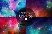 Watercolor Universe Backgrounds