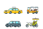 Colorful Taxi Transport Collection