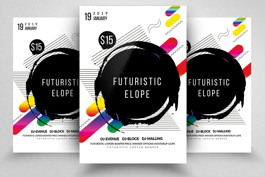 Abstract Futuristic Flyer Templates