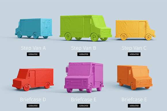 Papercraft Step Van in Objects - product preview 1