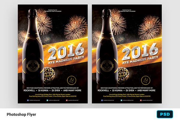 2016 New Years Eve Flyer Template