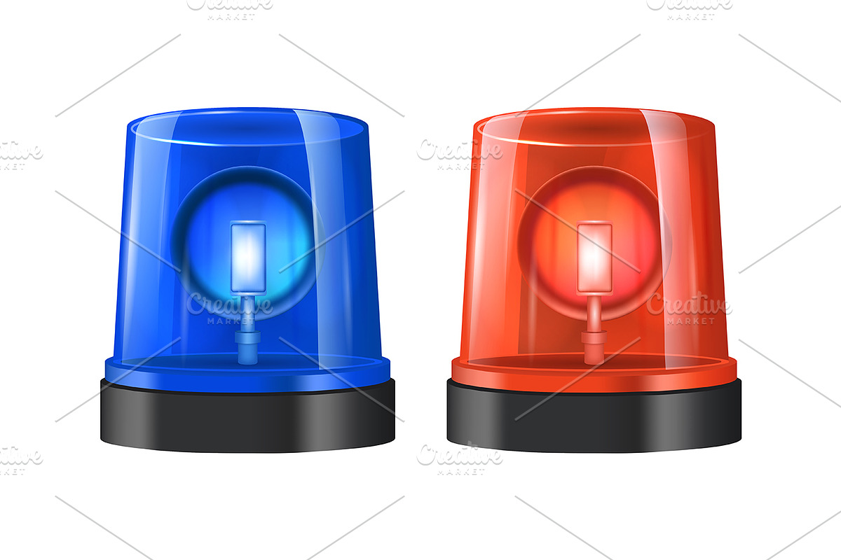 Realistic Detailed 3d Police Beacon. in Objects - product preview 8
