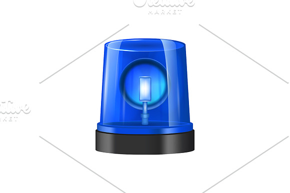 Realistic Detailed 3d Police Beacon. in Objects - product preview 1
