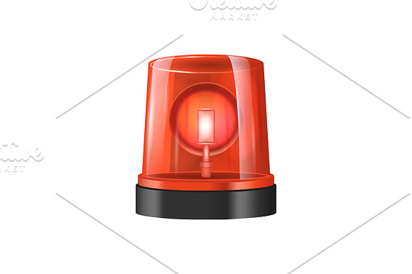 Realistic Detailed 3d Police Beacon. in Objects - product preview 2