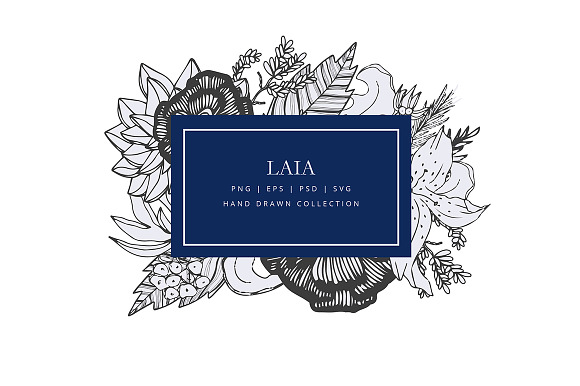 Flower doodles clipart - Laia in Illustrations - product preview 1