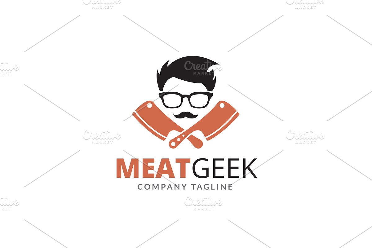Meat Geek Logo in Logo Templates - product preview 8