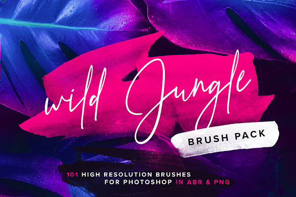 Wild Jungle - Brush pack in Photoshop Brushes - product preview 5