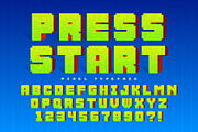 Pixel vector font design