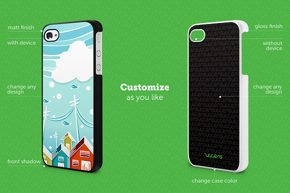 iPhone 4s 2d Sublimation Mock-up in Product Mockups - product preview 1