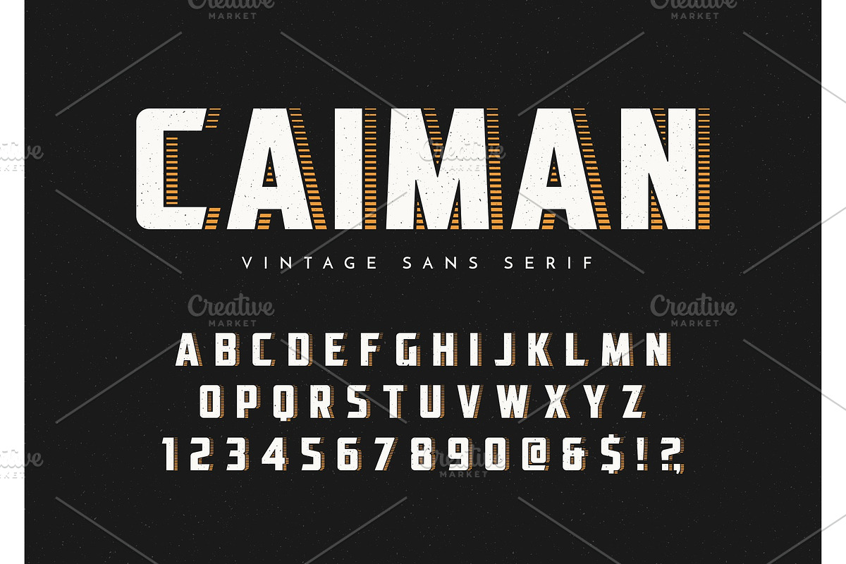 Caiman trendy typeface, font, letter in Illustrations - product preview 8