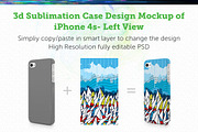 iPhone4s 3d Sublimation Left Mock-up