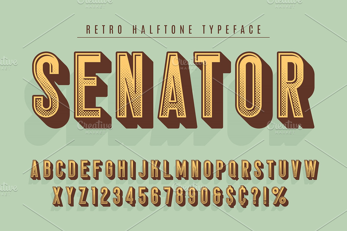 Senator trendy vintage display font  in Illustrations - product preview 8