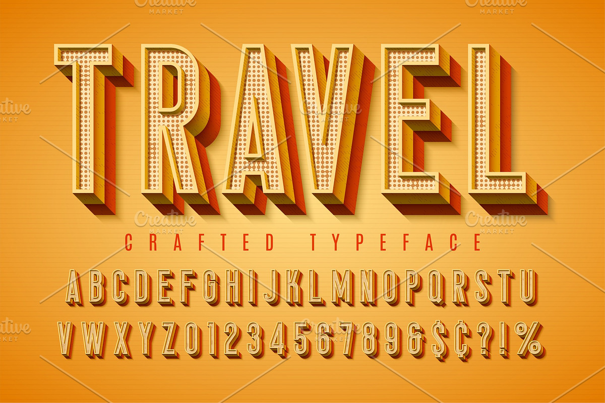 Good vibes retro typeface. in Illustrations - product preview 8