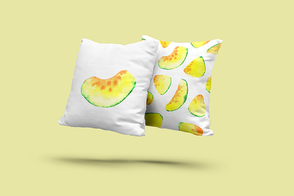 Watercolor melon and watermelon! in Illustrations - product preview 6