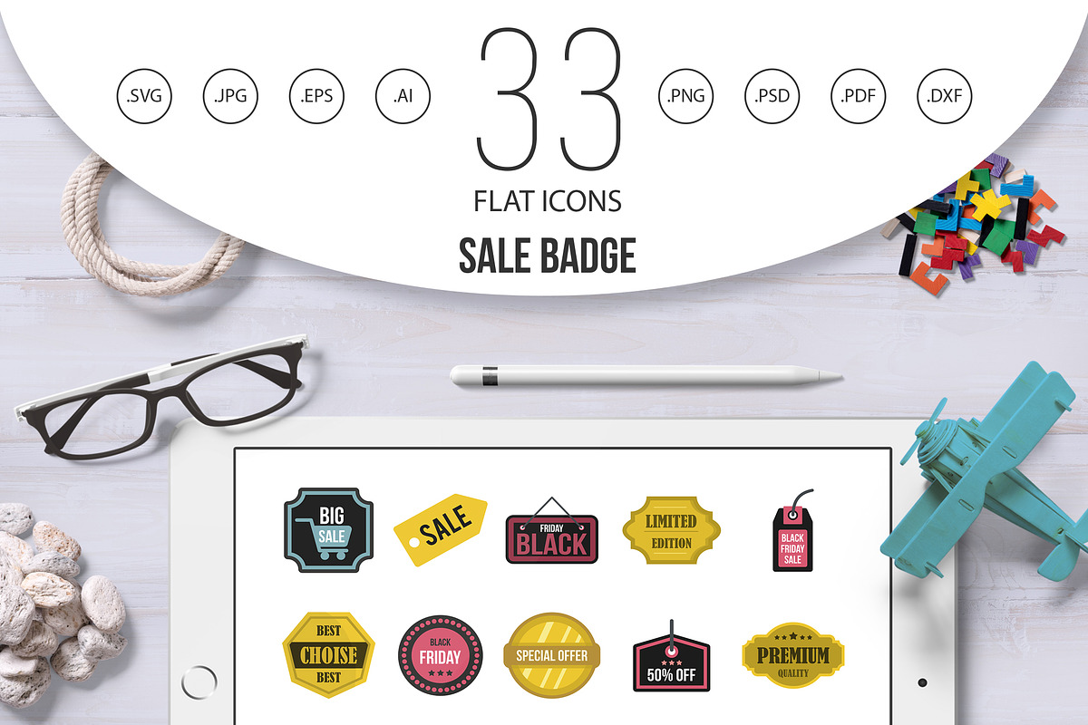 Sale badge icon set. in Graphics - product preview 8