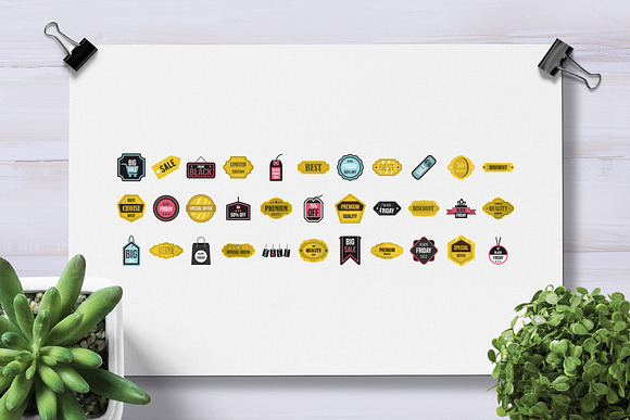 Sale badge icon set. in Graphics - product preview 1