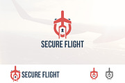 Travel Flight Safety Security Logo