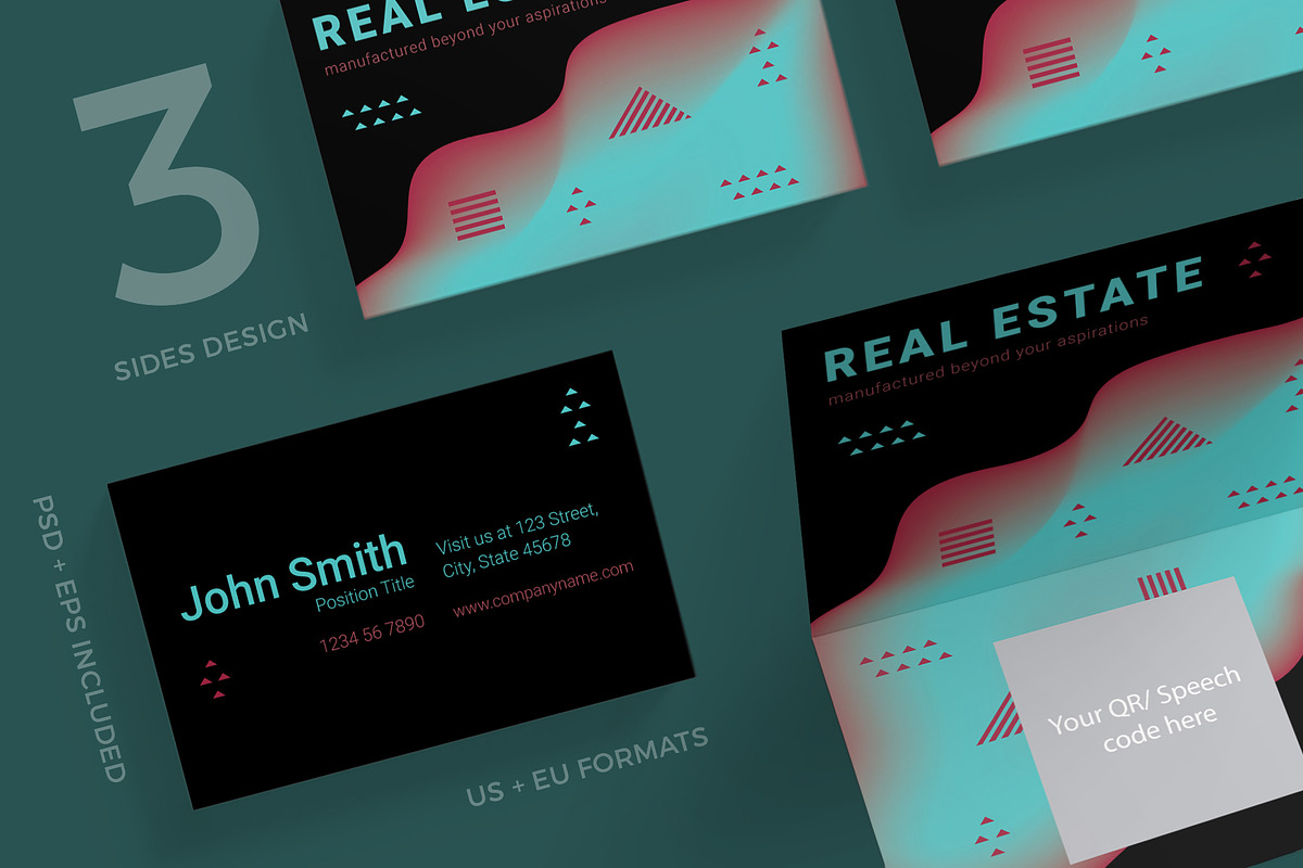 Business Cards | Real Estate Company in Business Card Templates - product preview 8