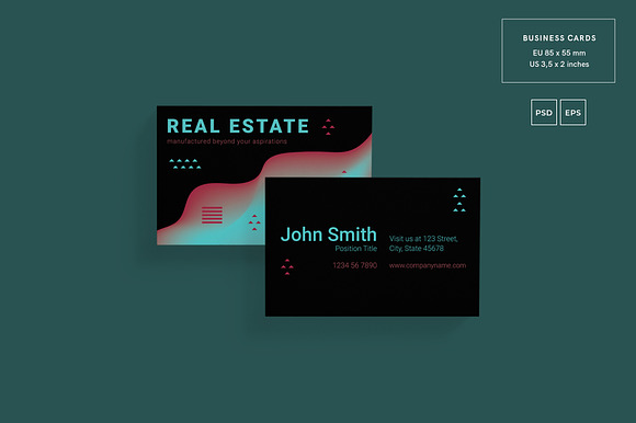 Business Cards | Real Estate Company in Business Card Templates - product preview 1