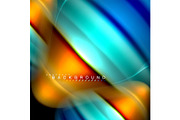 Fluid mixing colors vector wave abstract background design. Colorful mesh waves