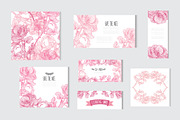 Pink Roses Floral Cards