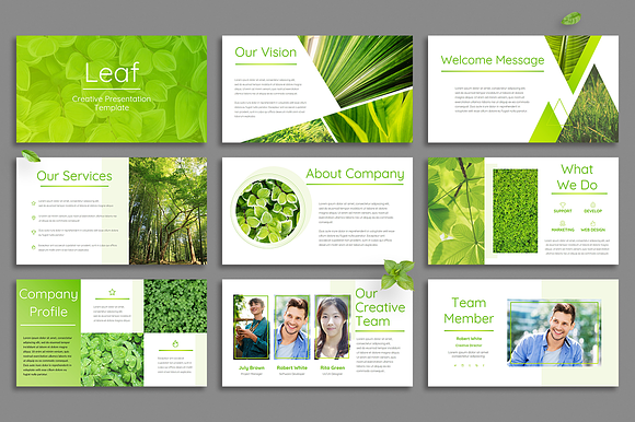 Leaf - Powerpoint Template in PowerPoint Templates - product preview 1