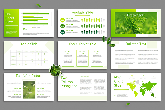 Leaf - Powerpoint Template in PowerPoint Templates - product preview 8