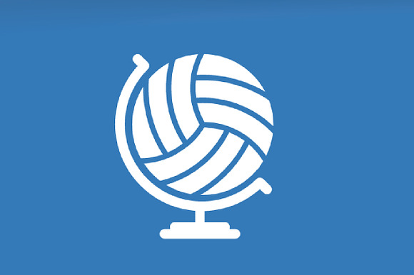 Vector volleyball and globe logo   in Logo Templates - product preview 2