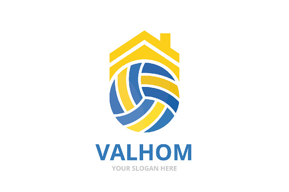 Volleyball and real estate logo in Logo Templates - product preview 1