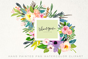  Handpainted Watercolor Flowers PNG
