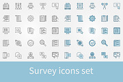 Survey vector icons set