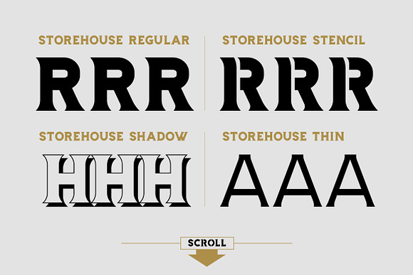 Storehouse Font + Vector shapes in Display Fonts - product preview 2