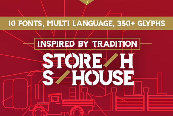 Storehouse Font + Vector shapes in Display Fonts - product preview 13