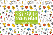Sports doodle bundle.