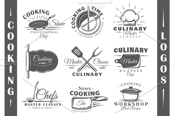 9 Cooking Logos Templates Vol.1