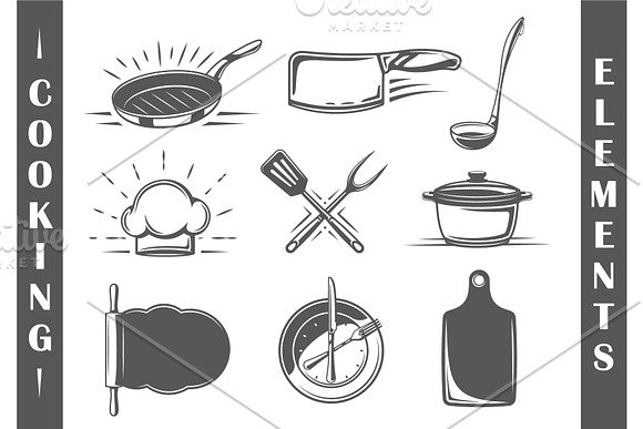 9 Cooking Logos Templates Vol.1 in Logo Templates - product preview 1