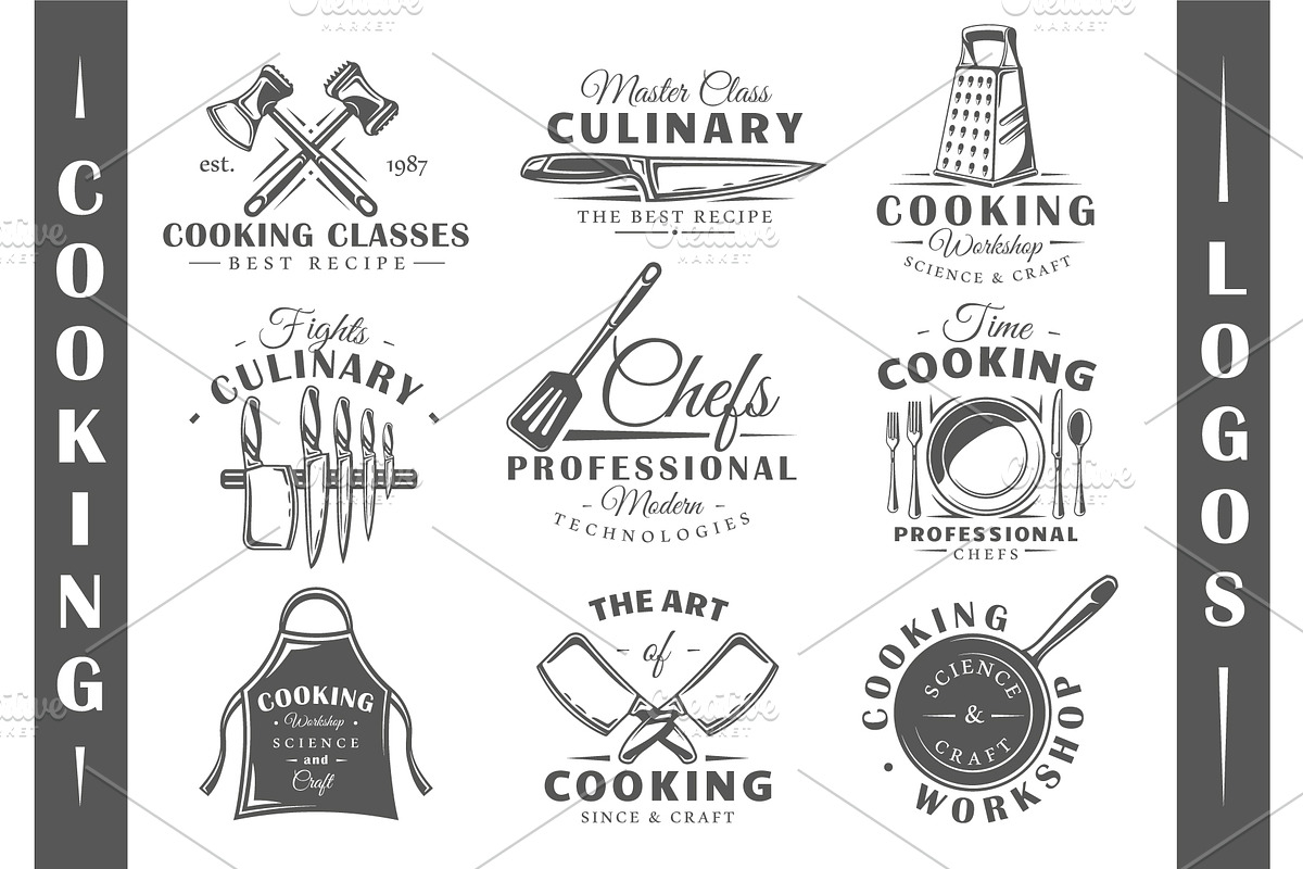 9 Cooking Logos Templates Vol.2 in Logo Templates - product preview 8