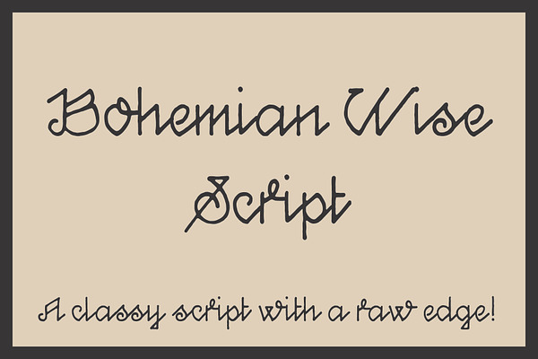Bohemian Wise Script