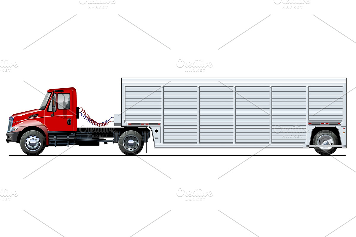 Vector truck template isolated in Mobile & Web Mockups - product preview 8