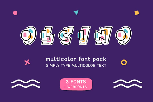 OLCINO Multicolor SVG Font (-30%) in Display Fonts - product preview 10