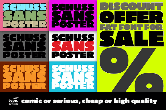Schuss Sans CG Poster Black in Sans-Serif Fonts - product preview 3