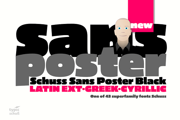 Schuss Sans CG Poster Black in Sans-Serif Fonts - product preview 7