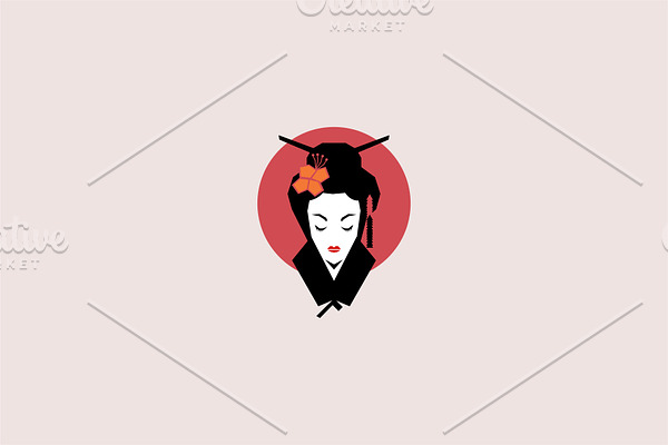 Geisha Logo Design 