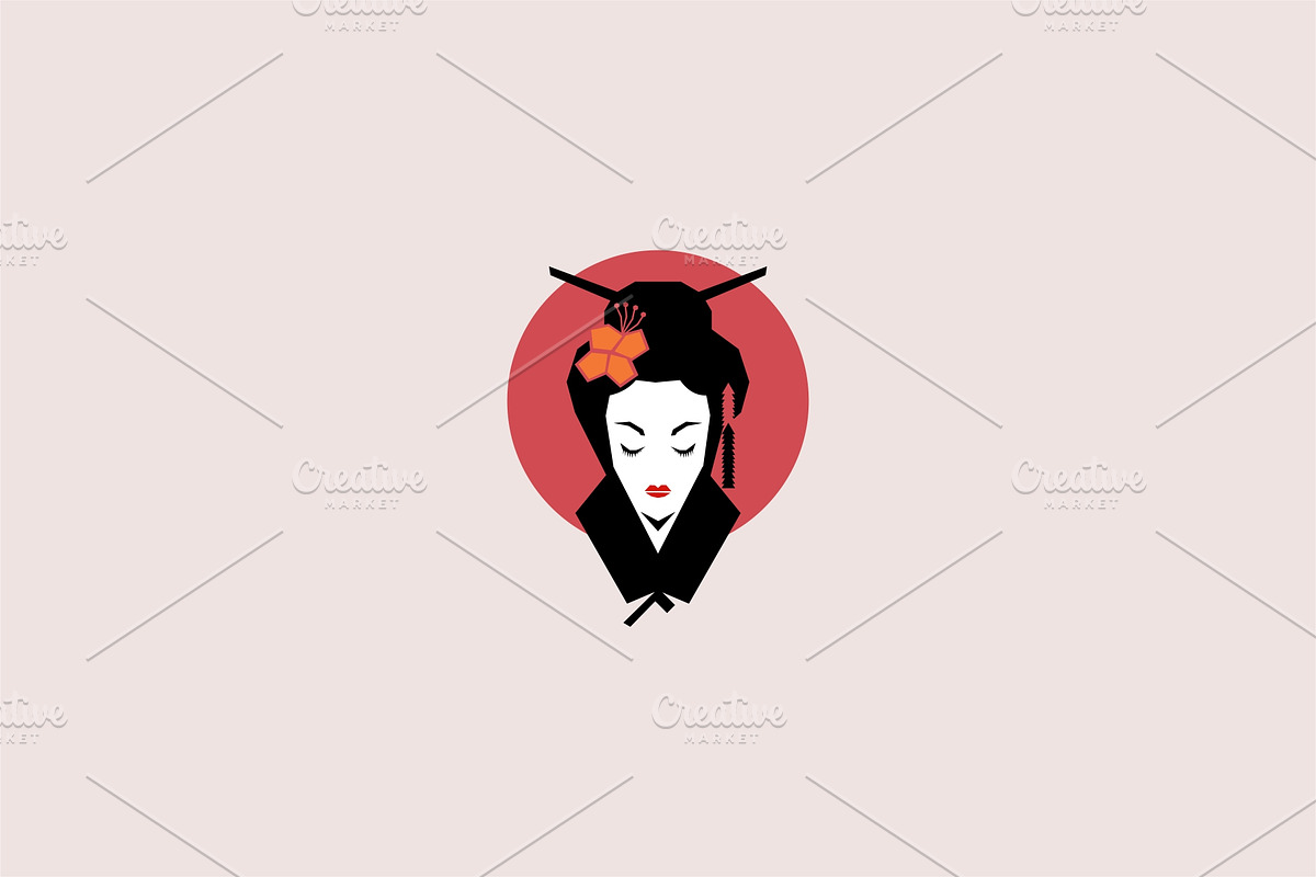 Geisha Logo Design  in Logo Templates - product preview 8