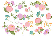 Garden Party Floral Vector Clipart